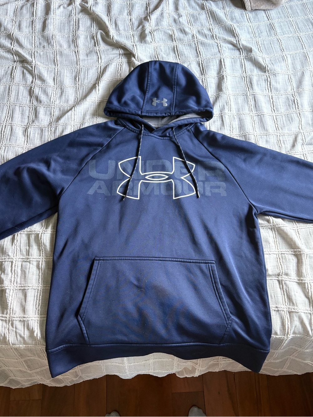 Under Armour Navy Pullover Hoodie with Large Front Logo